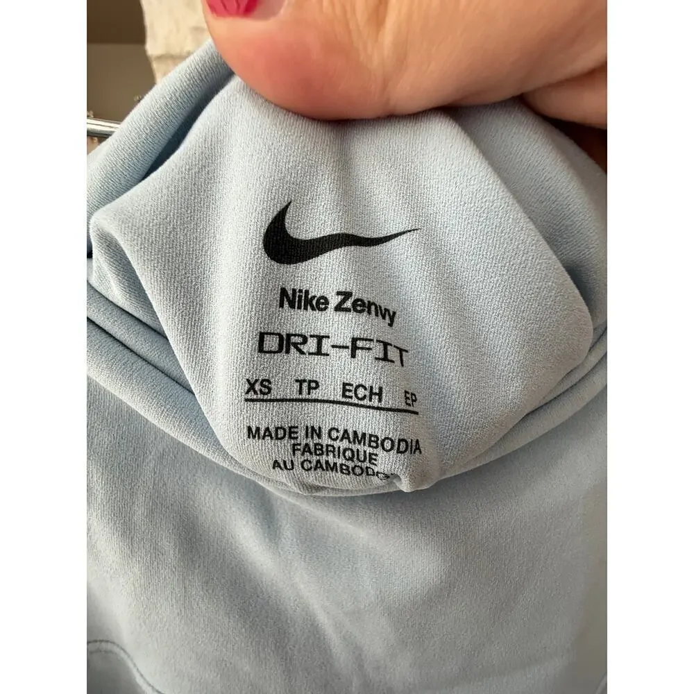 Nike Zenvy Women's Light Armoury Blue High-Waisted 20.5cm Biker Shorts Size XS